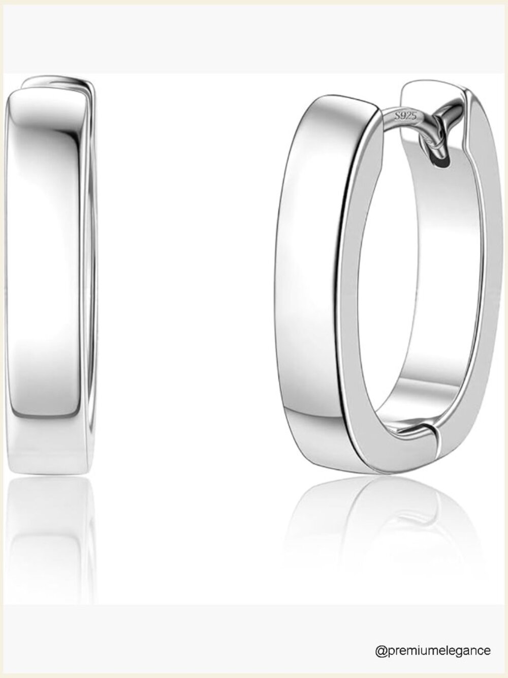 14K Gold Plated Small Chunky Hoop Earrings Sterling Silver Hypoallergenic